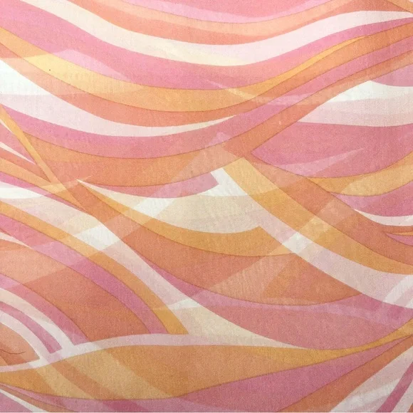 Michael Kors 100%Silk Pink & Orange Swim Coverup - Picture 6 of 6